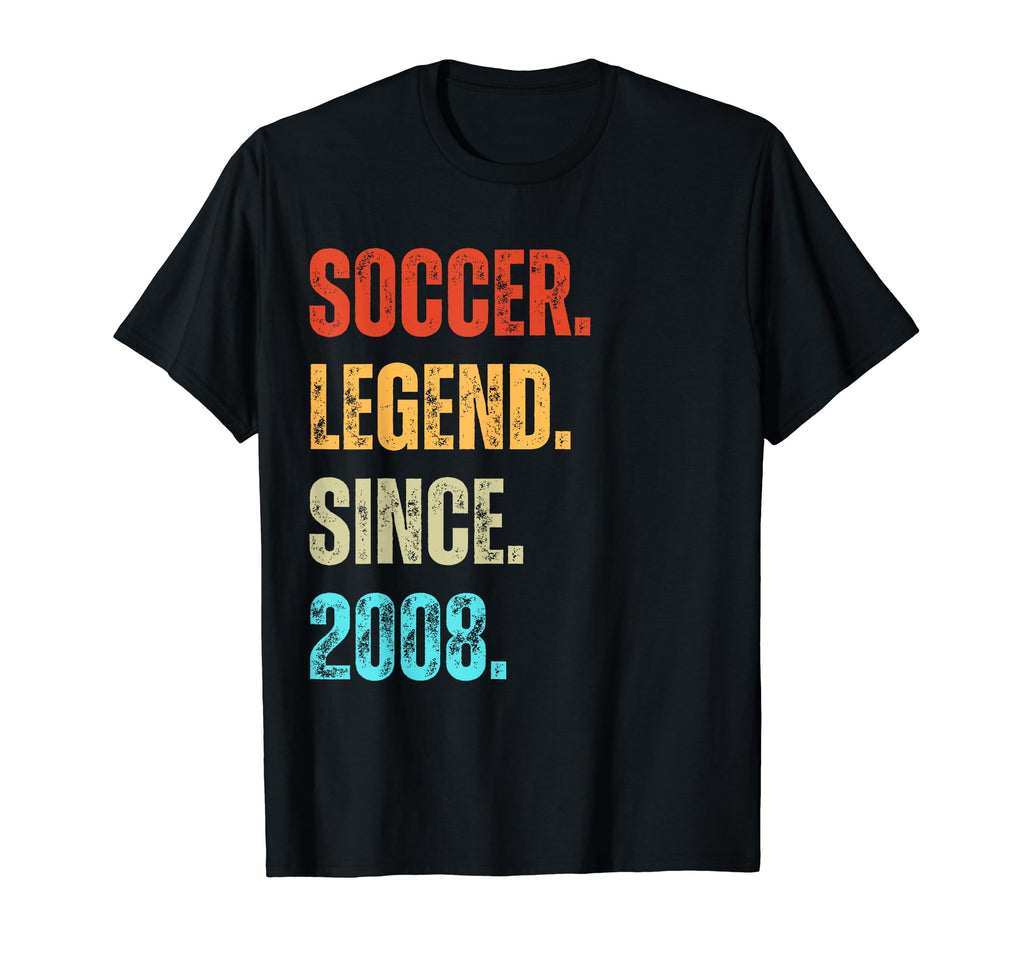 Soccer Legend Since 2008 Birthday T-Shirt - Trendy Graphic for Adults