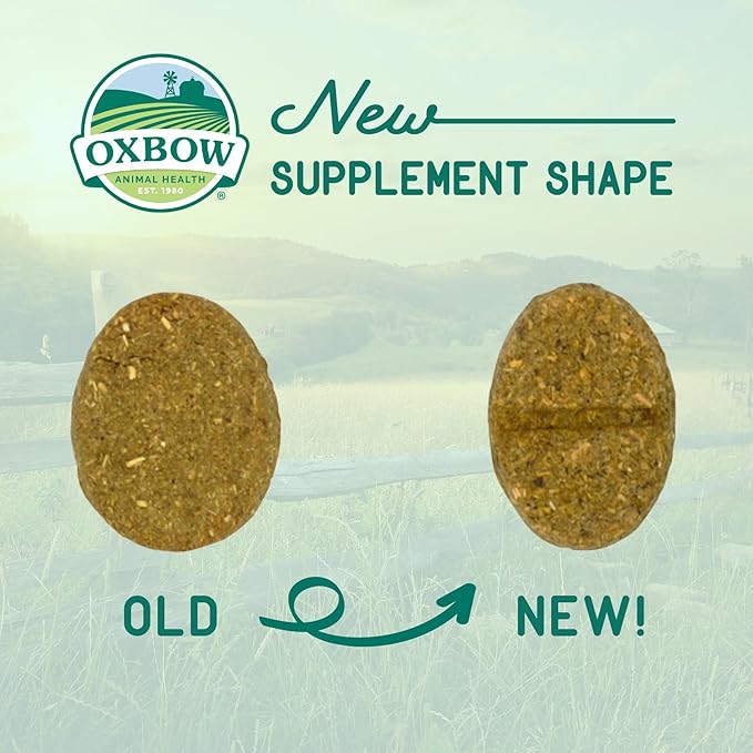 Oxbow Animal Health Natural Science Skin & Coat Support, Supplement for Rabbit & Guinea Pig, Made with Oxbow Timothy Hay, Includes Palm Oil & Omega 3 & 6 Fatty Acids, Made in USA, 4.2 oz Bag