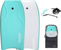 THURSO SURF 42'' Body Boards for Beach Pool Lightweight PE Core IXPE Deck HDPE Bottom FRP Stringers High Performance Body Board with Double Swivel Surf Leash and Bodyboard Bag Lightning