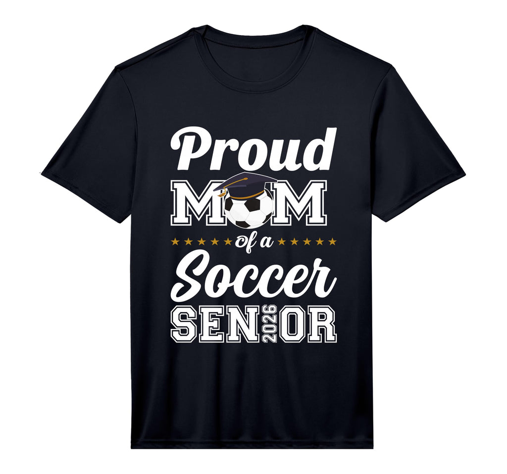 Mens Senior Mom Class 2026 Soccer T-Shirt - Fun Novelty Design for Adults