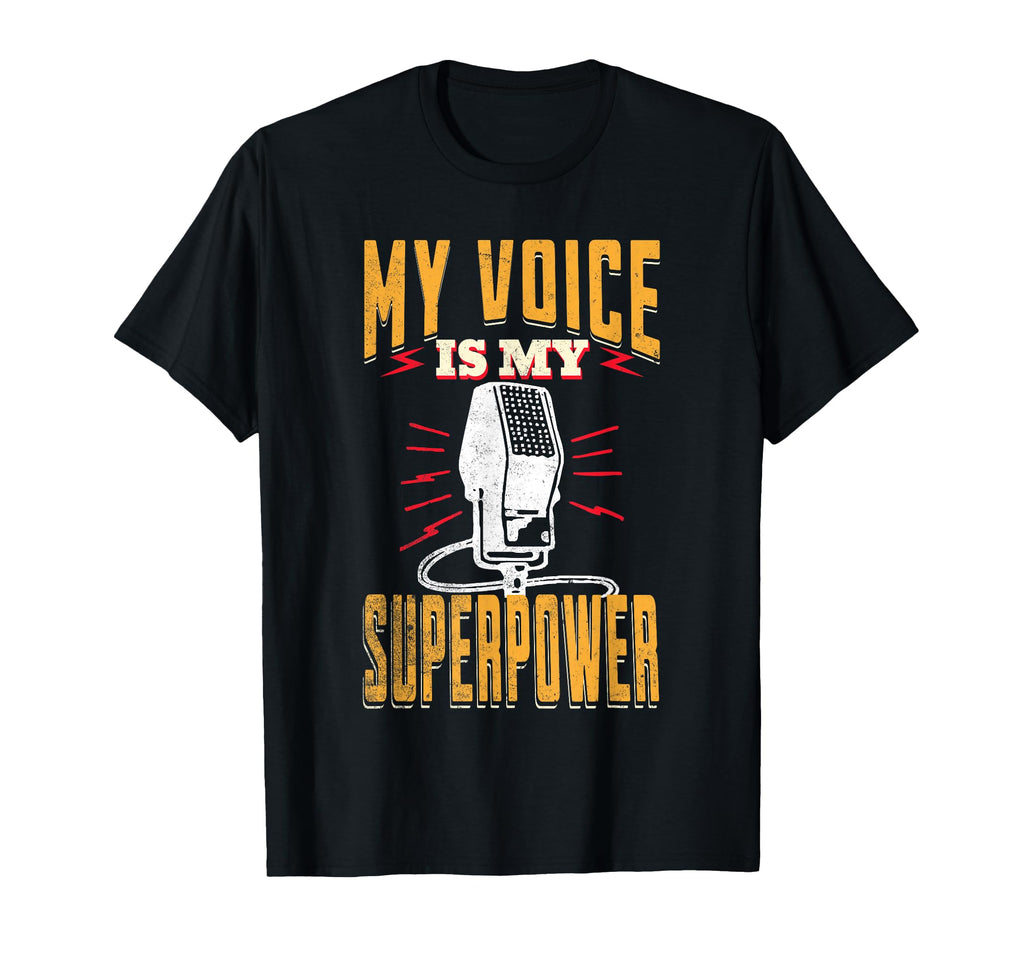 Sportscaster My Voice Is My Superpower T-Shirt - Trendy Graphic Unisex
