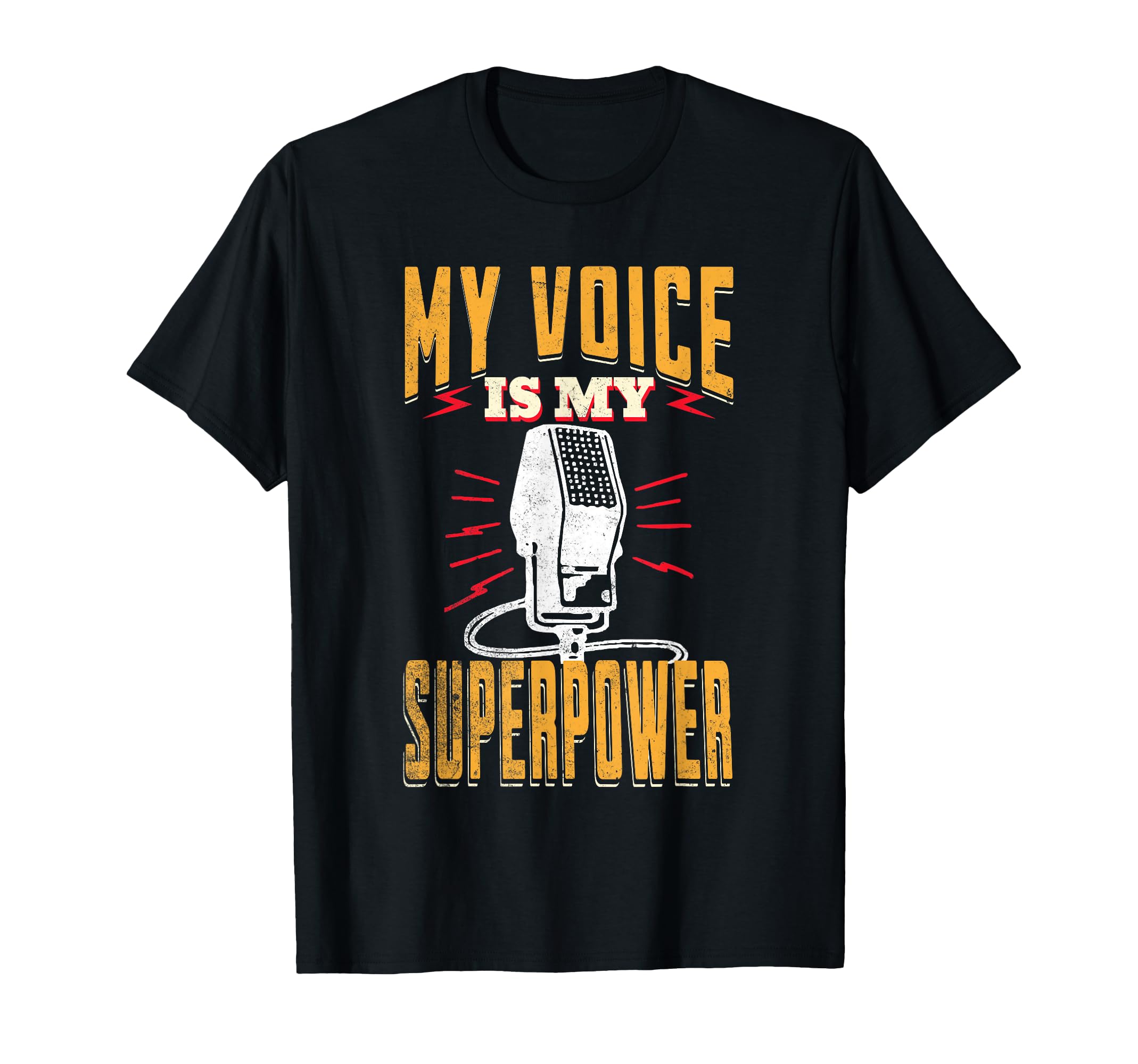 Sportscaster My Voice Is My Superpower T-Shirt - Trendy Graphic Unisex
