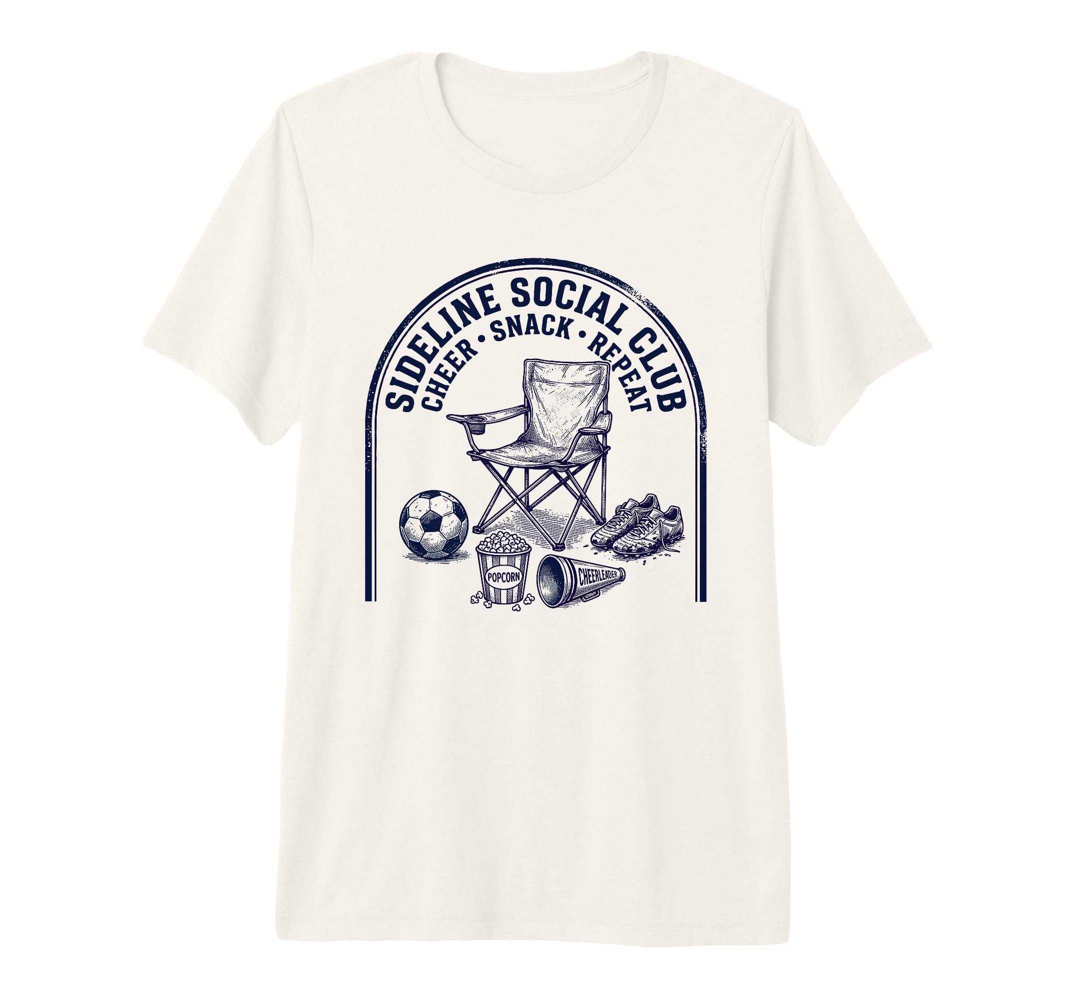 Sideline Social Club Cheer Snack Repeat T-Shirt - Graphic Print Unisex