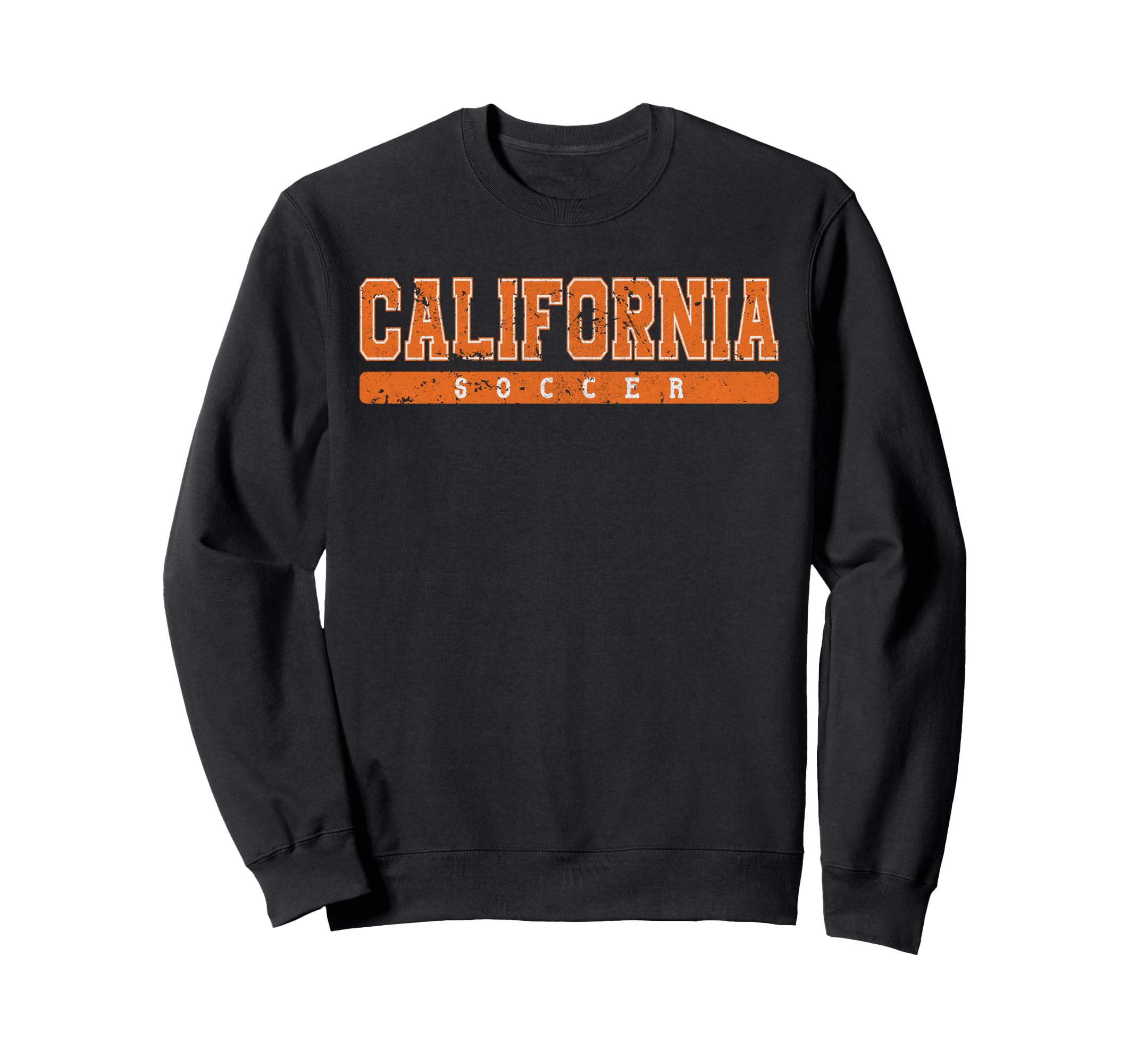 California Soccer Orange Text Sweatshirt - Streetwear Style Men Women