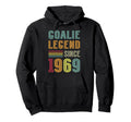 Goalkeeper Legend 1969 Sports Goal 57Th Hoodie - Novelty Apparel Unisex