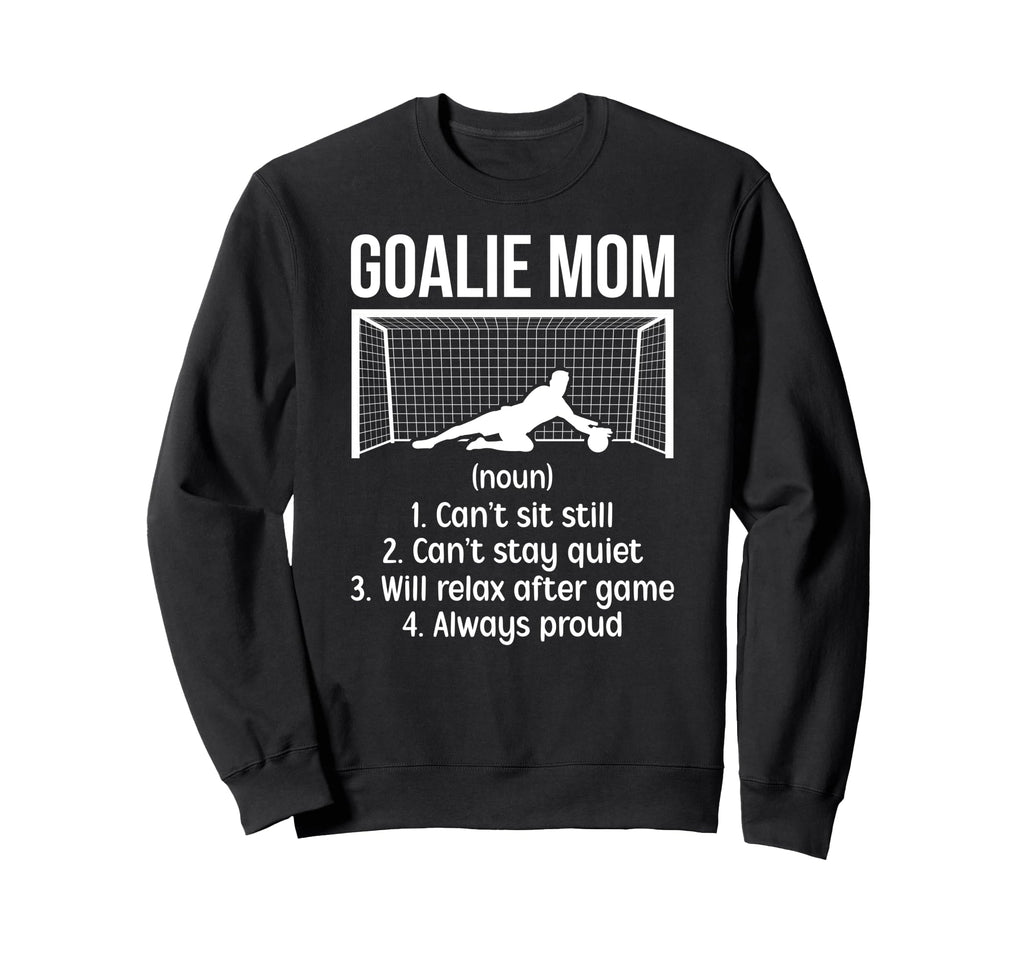 Soccer Goalkeeper Mom Definition Sweatshirt - Minimalist Print for Adults