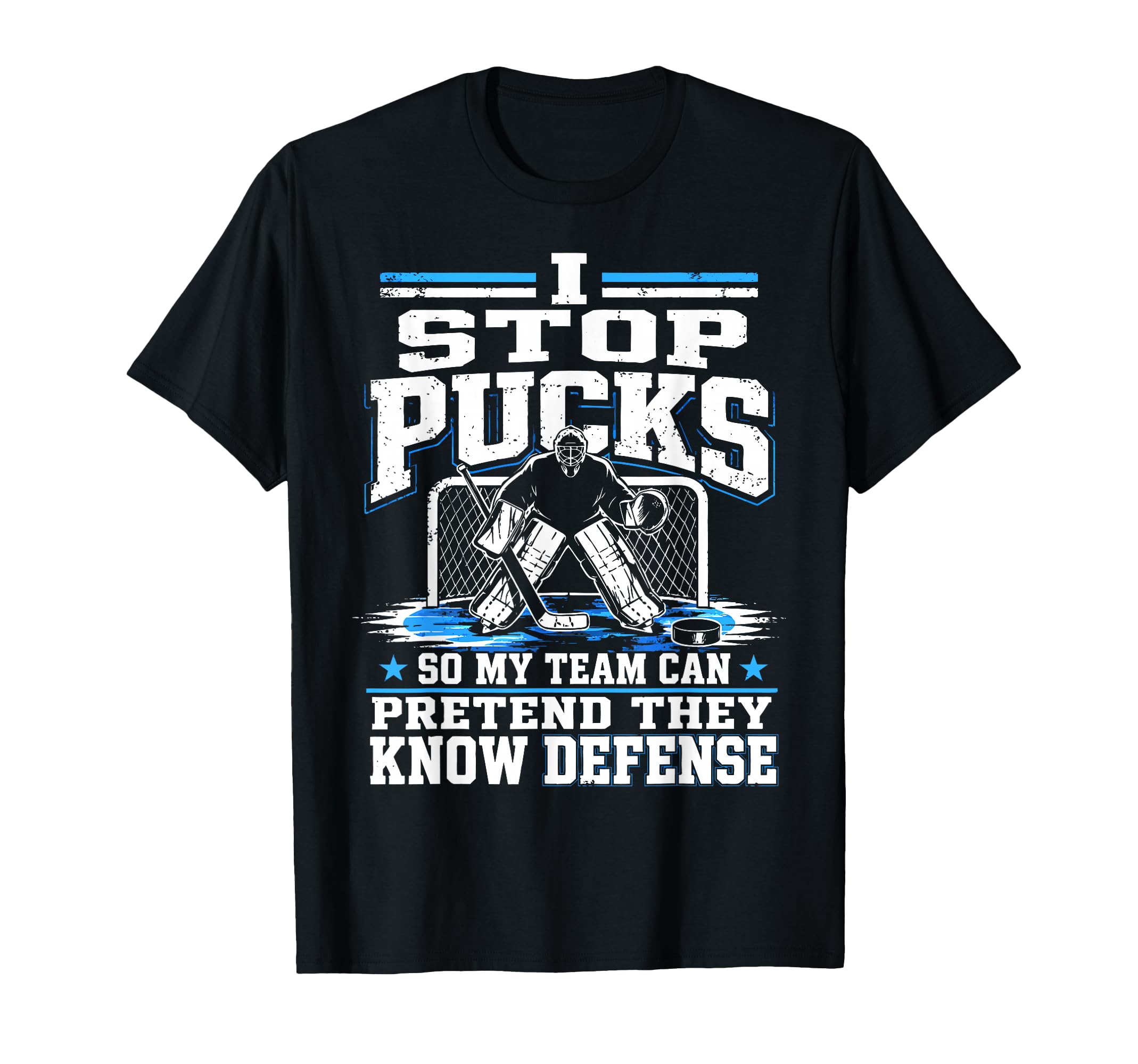 Ice Hockey Goalkeeper Defense Goalie T-Shirt - Trendy Graphic Unisex