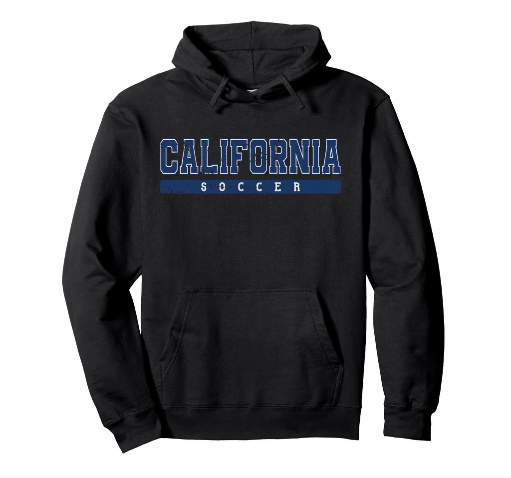 California Soccer Blue Text Hoodie - Graphic Print for Adults