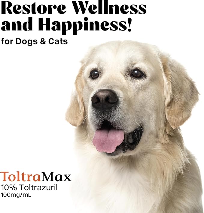 Toltrazuril 10.0% for Horses, Dogs, Cats, 120mL/4 Ounce, for Non-Food Chain Animals, Chicken