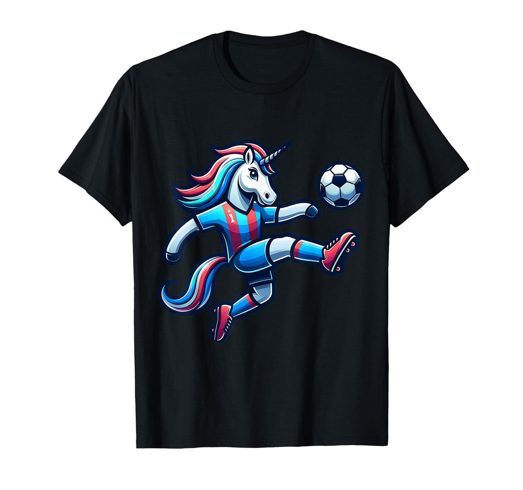 Footballer Unicorn Fans Soccer Team T-Shirt - Casual Everyday Wear Unisex