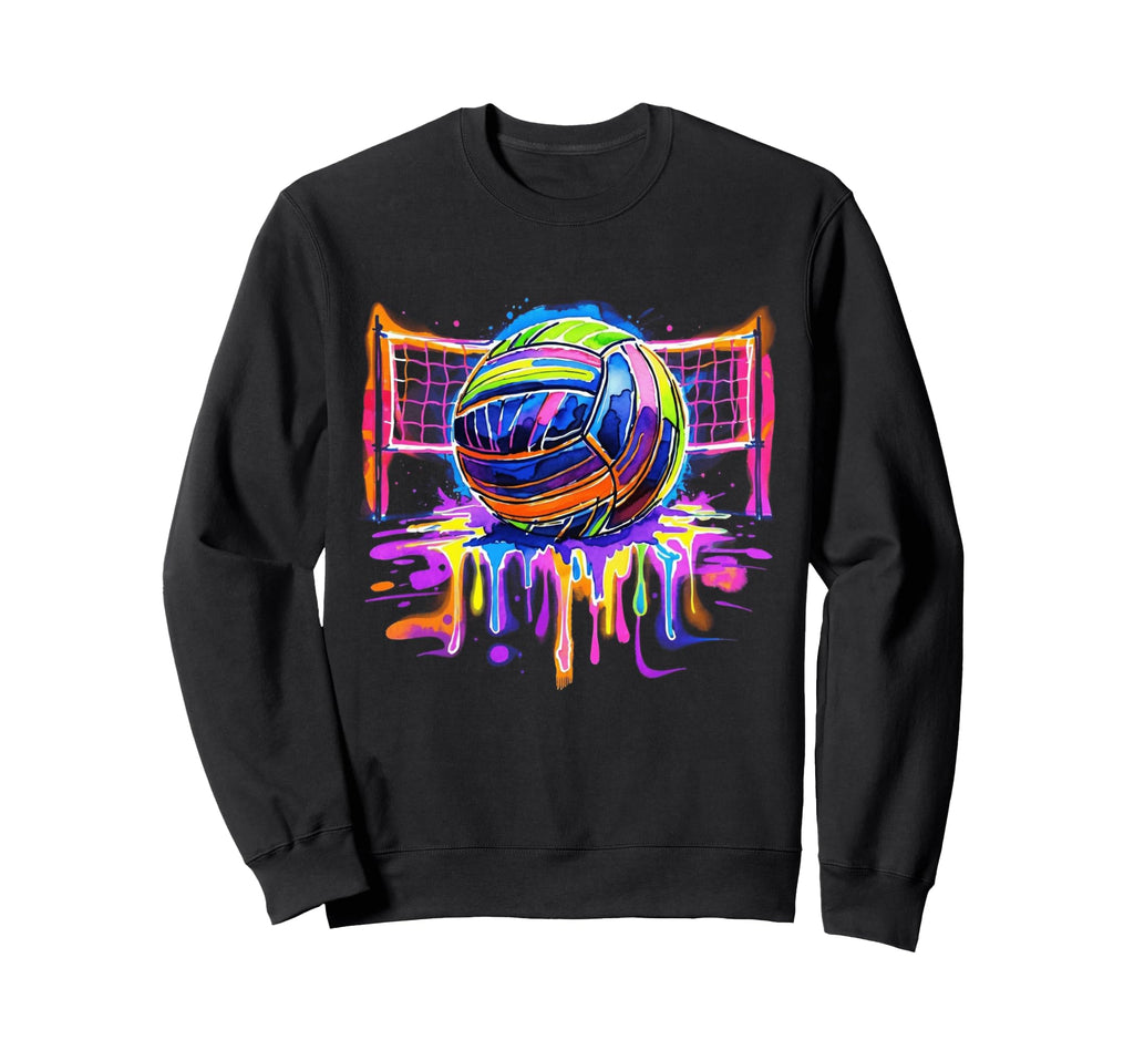 Volleyball Drip Game Day Sports Sweatshirt - Graphic Print Men Women