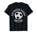 Ascension Parish Soccer Distressed 90S T-Shirt - Novelty Apparel for Adults