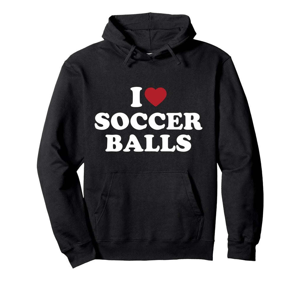 I Love Soccer Balls Hoodie - Casual Everyday Wear Men Women