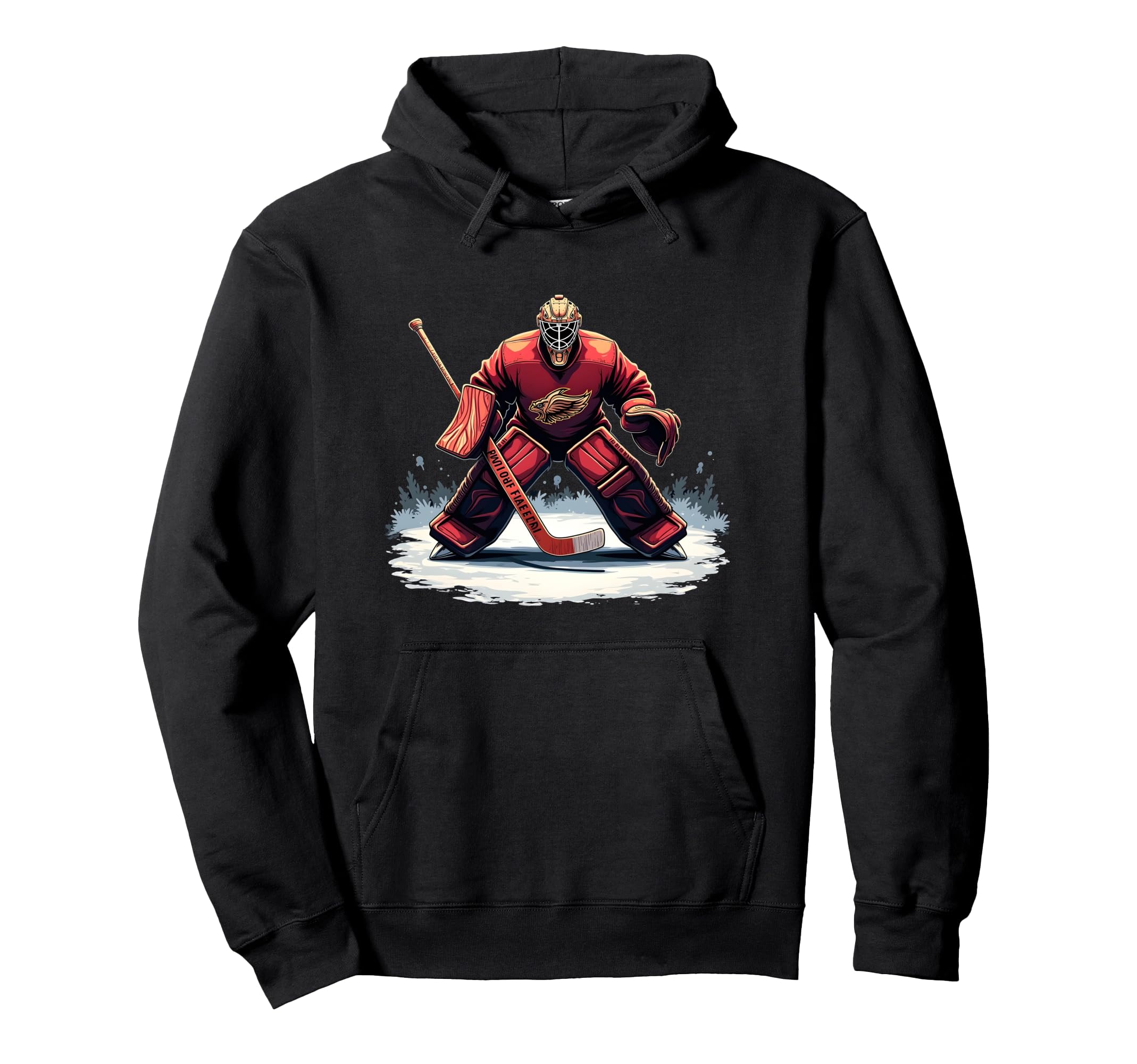 Ice Hockey Player Goalkeeper Ice Hoodie - Custom Art Print Men Women
