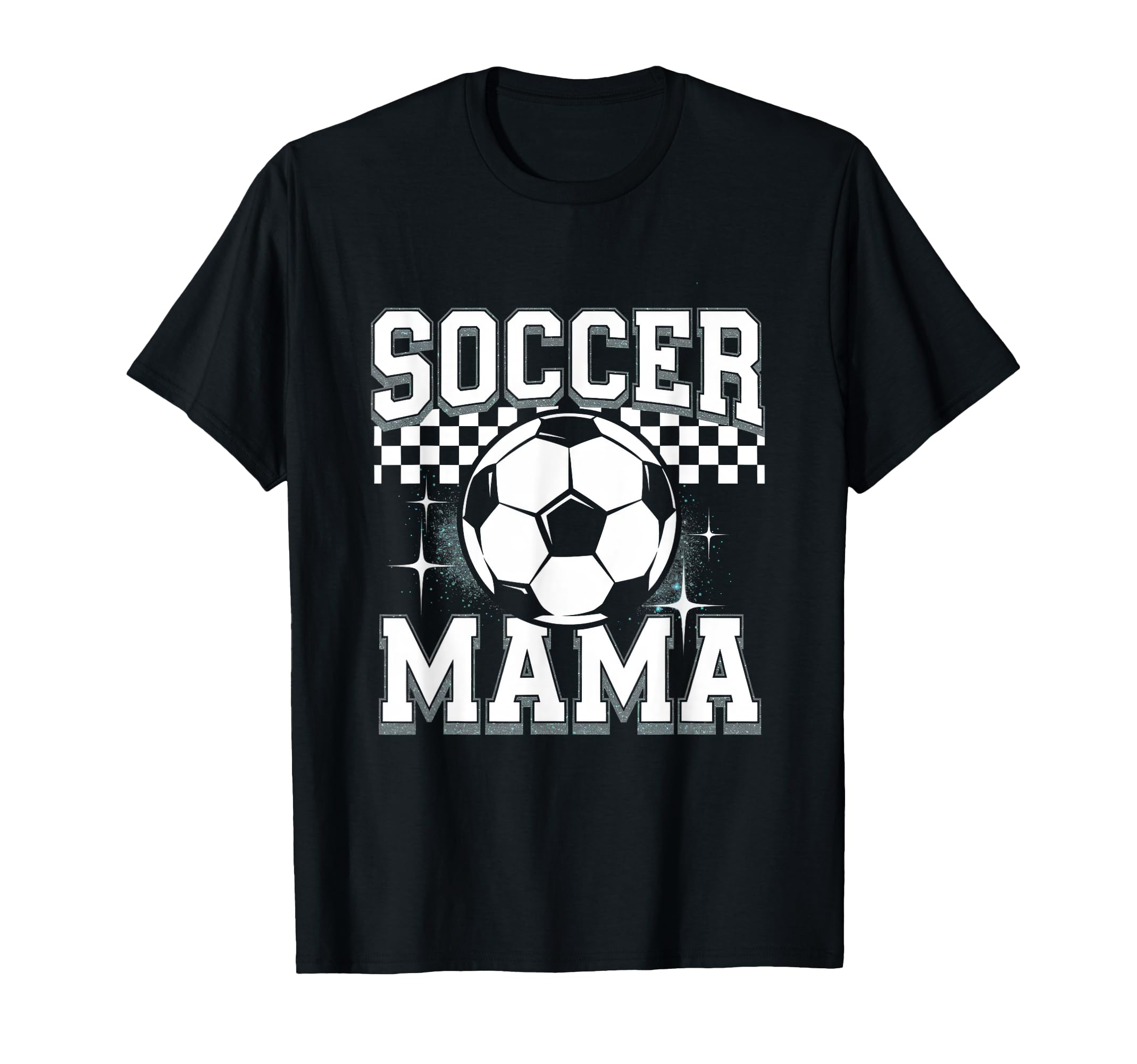 Soccer Mama Sport Checkered Soccer Mama T-Shirt - Unique Graphic for Adults