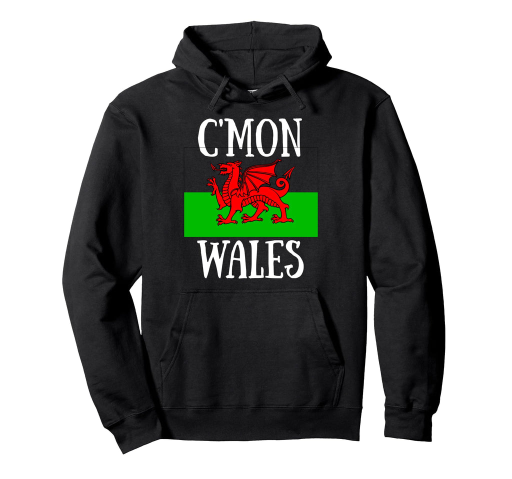 Wales Cymru Flag Love Soccer Hoodie - Fun Novelty Design for Adults