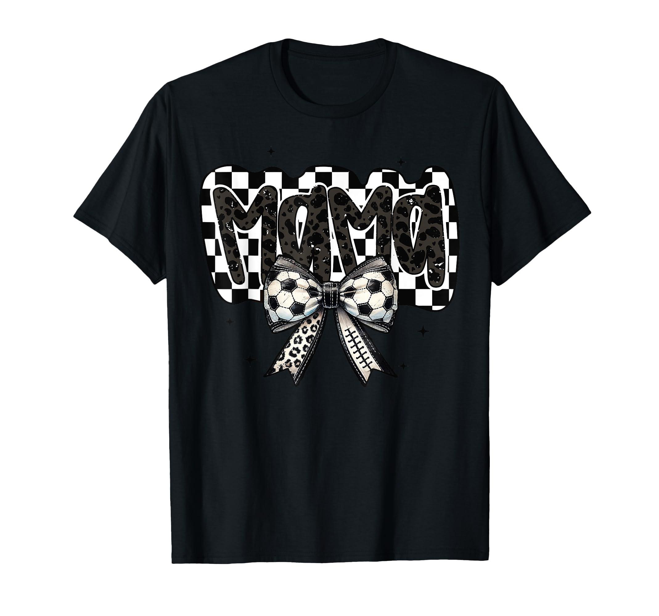Mama Coquette Bow Game Day Soccer T-Shirt - Streetwear Style Men Women