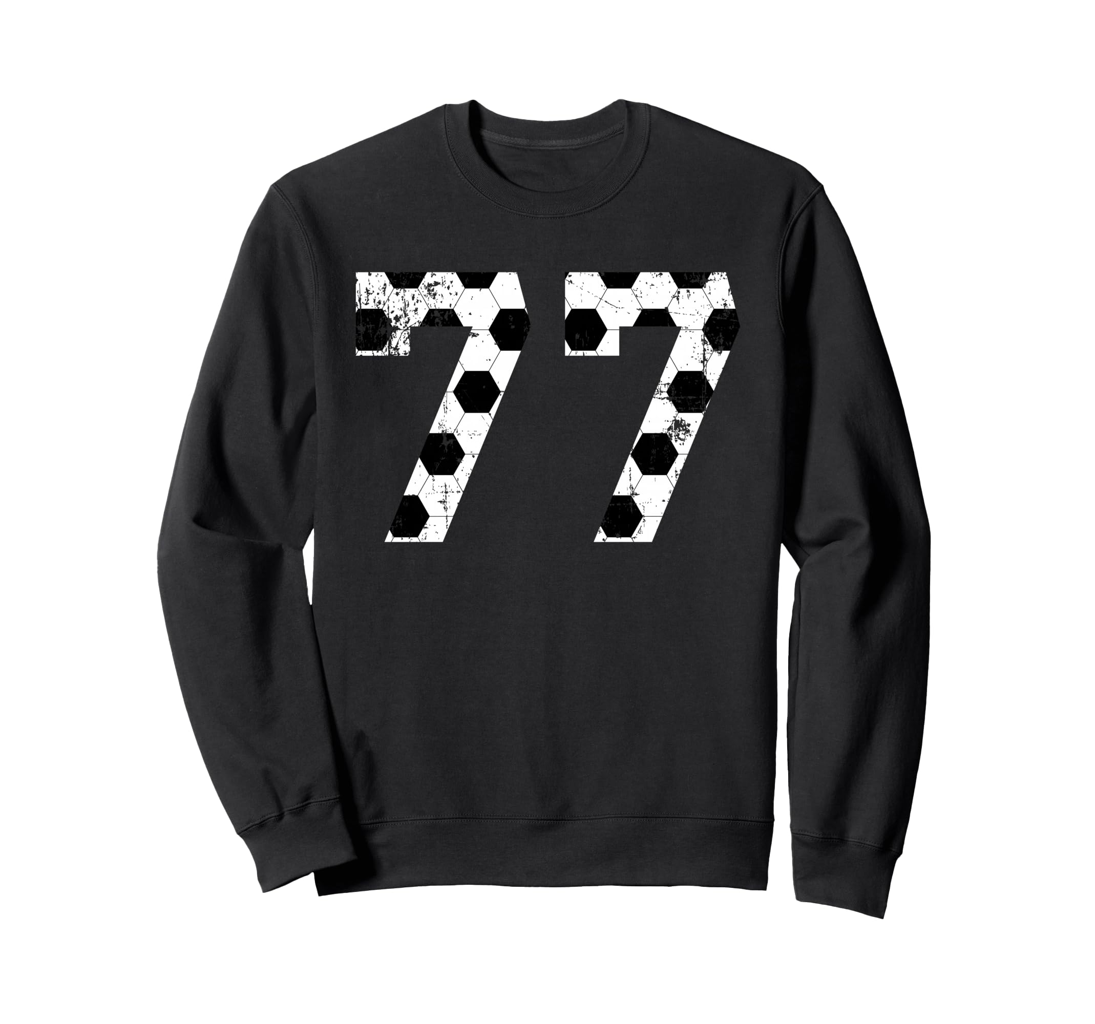 Soccer 77 Jersey Number Sweatshirt - Minimalist Print Men Women