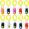 Rocutus 10-Piece Colorful Pet Training Clickers with Wrist Strap - Train Dogs, Cats, Horses & More
