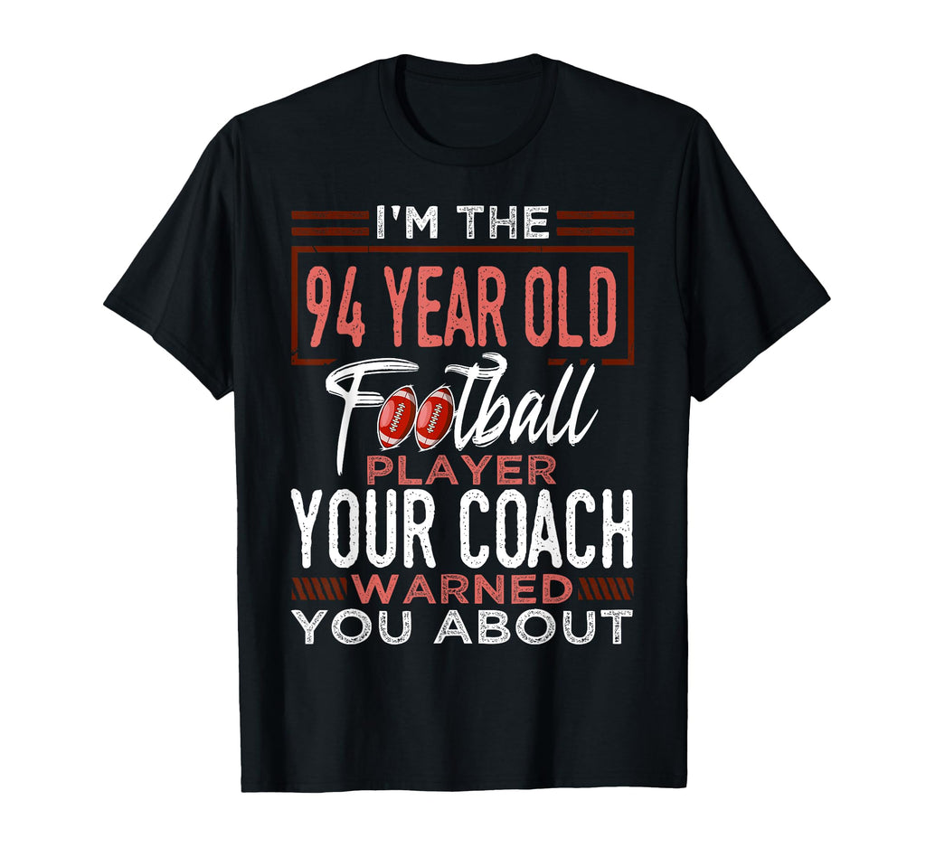 Football 94Th Birthday Party Player T-Shirt - Custom Art Print Unisex