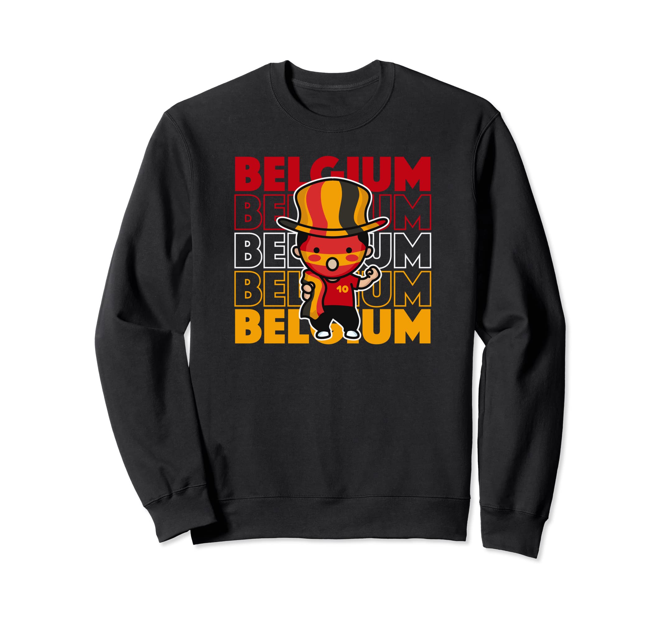 Belgian Soccer Fan I Love Belgium Sweatshirt - Trendy Graphic Unisex