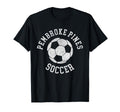 Pembroke Pines Soccer Distressed 90S T-Shirt - Novelty Apparel Unisex