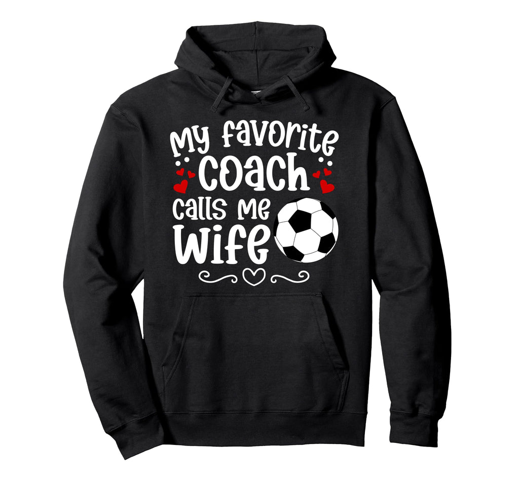Proud Soccer Coachs Wife Soccer Coach Hoodie - Minimalist Print Men Women