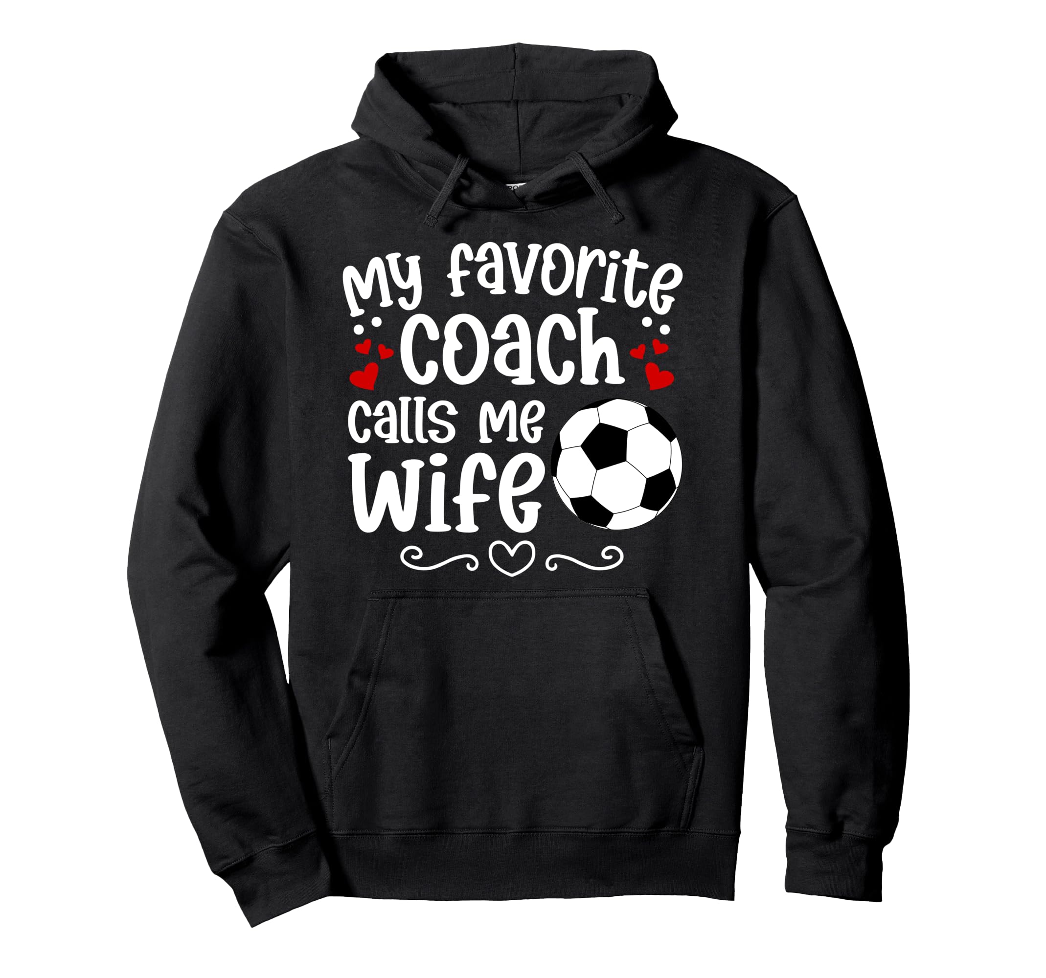 Proud Soccer Coachs Wife Soccer Coach Hoodie - Minimalist Print Men Women