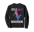 Just Who Loves Soccer Sweatshirt - Trendy Graphic Unisex
