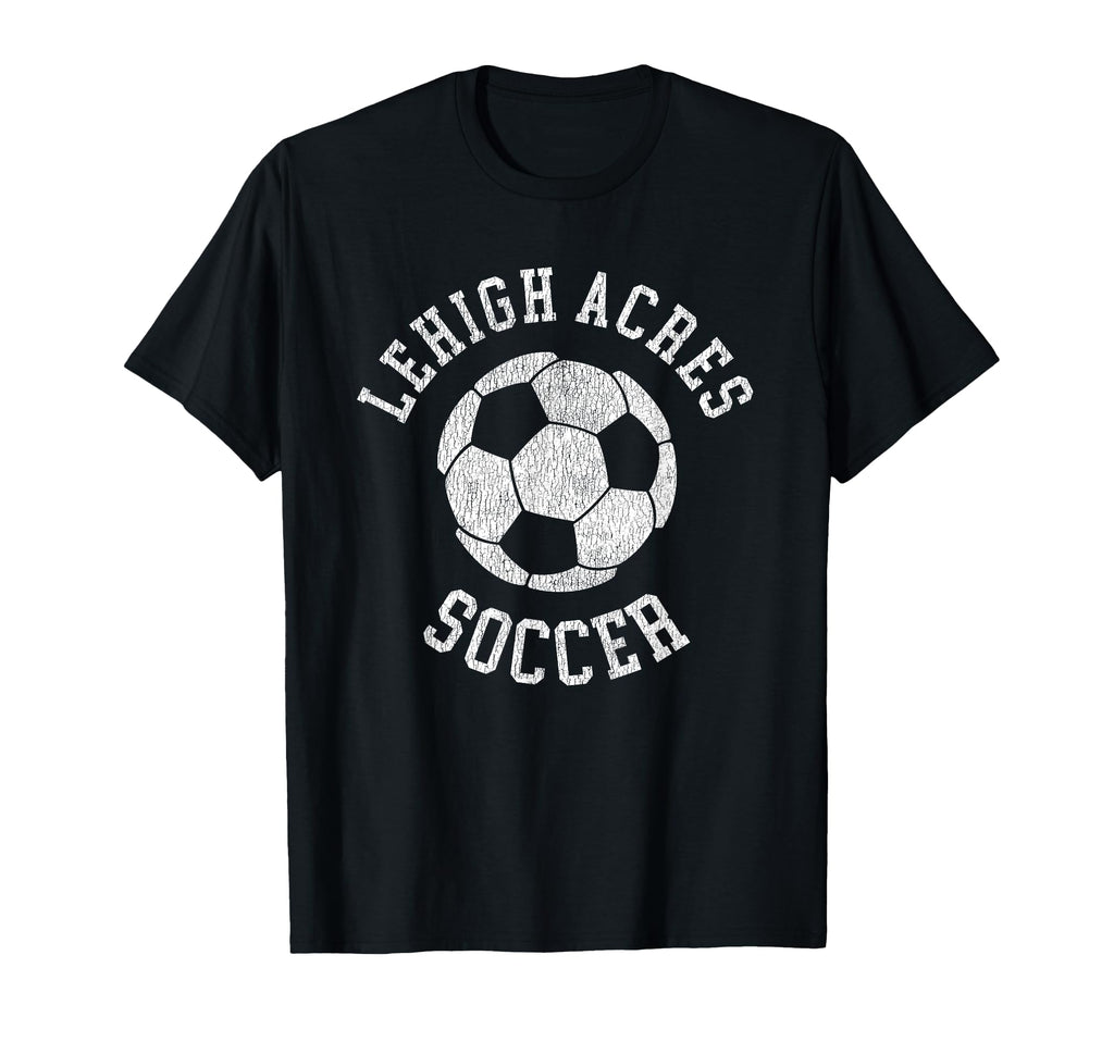 Lehigh Acres Soccer Distressed 90S T-Shirt - Unique Graphic Unisex