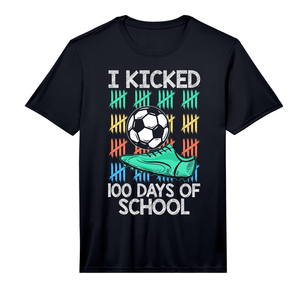 I Kicked 100 Days School Soccer Player T-Shirt - Unique Graphic Unisex
