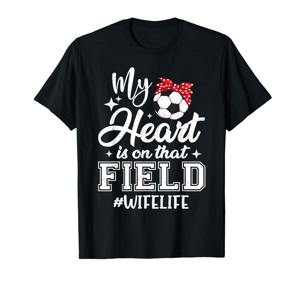 My Heart Is That Field Soccer Ball Matching T-Shirt - Unique Graphic Unisex