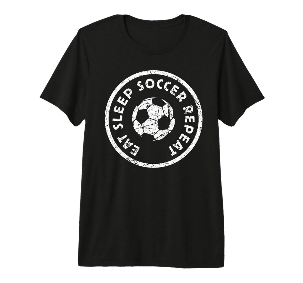 Eat Sleep Soccer Repeat Player Athlete T-Shirt - Aesthetic Graphic Unisex