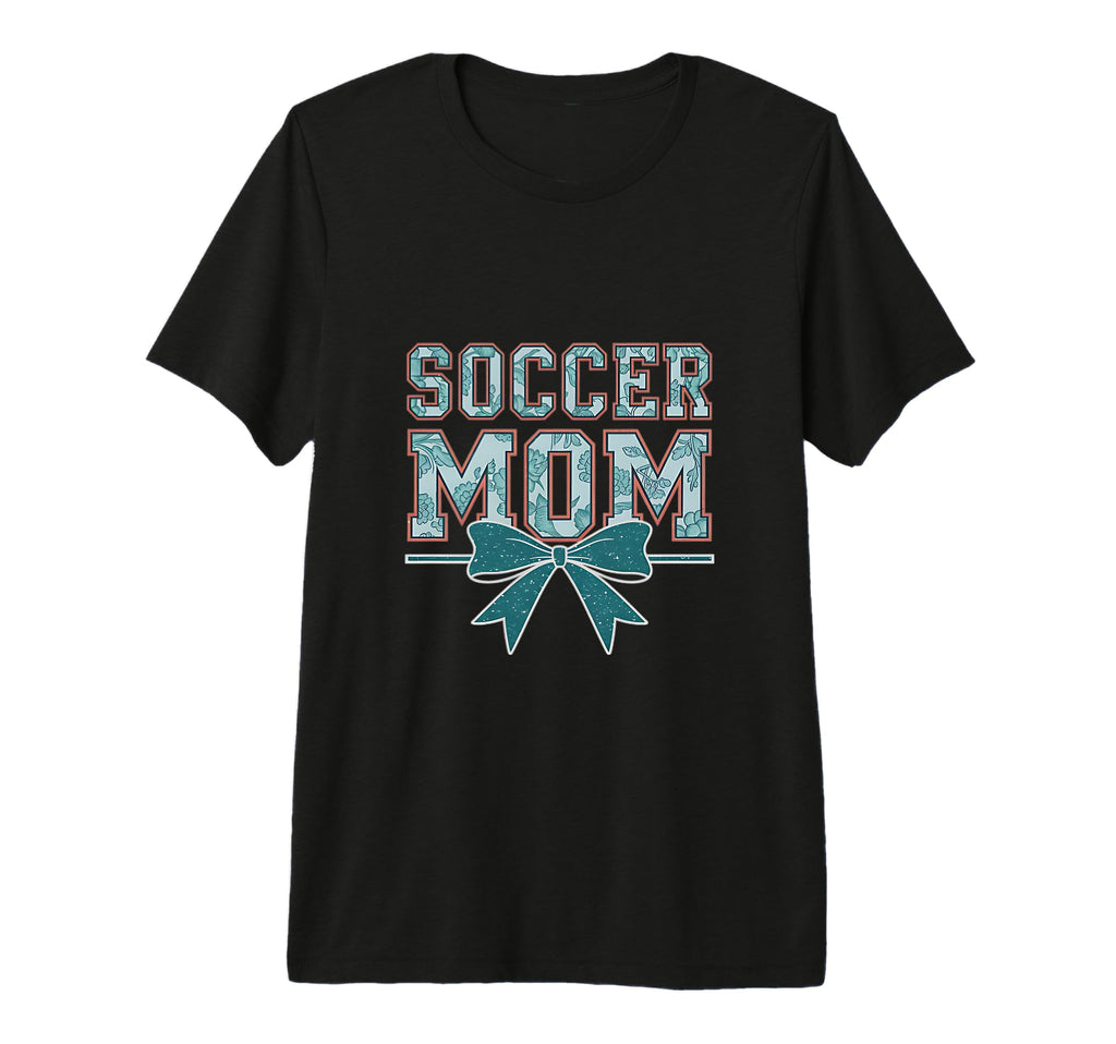 Soccer Mom Coquette Bow Mothers Day Tri T-Shirt - Novelty Apparel Unisex