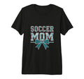 Soccer Mom Coquette Bow Mothers Day Tri T-Shirt - Novelty Apparel Unisex