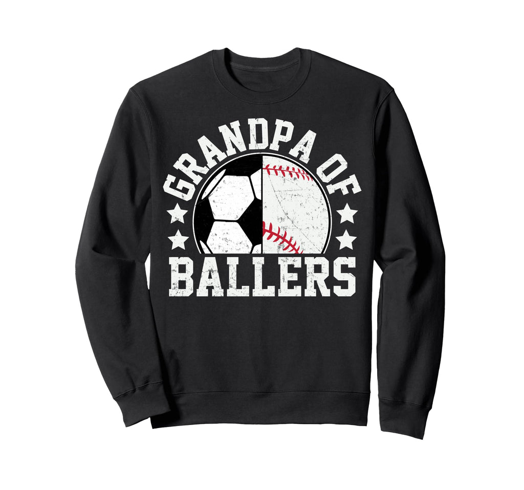Grandpa Ballers Soccer Baseball Sweatshirt - Streetwear Style for Adults