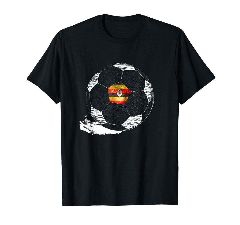 Soccer Uganda Flag Ugandans Pride T-Shirt - Casual Everyday Wear for Adults