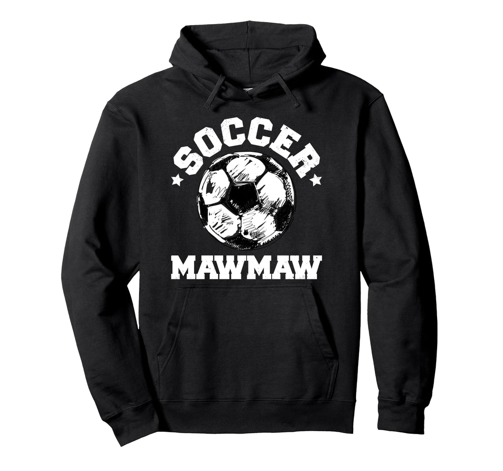 Soccer Mawmaw Soccer Ball Distressed Funny Hoodie - Unique Graphic Unisex