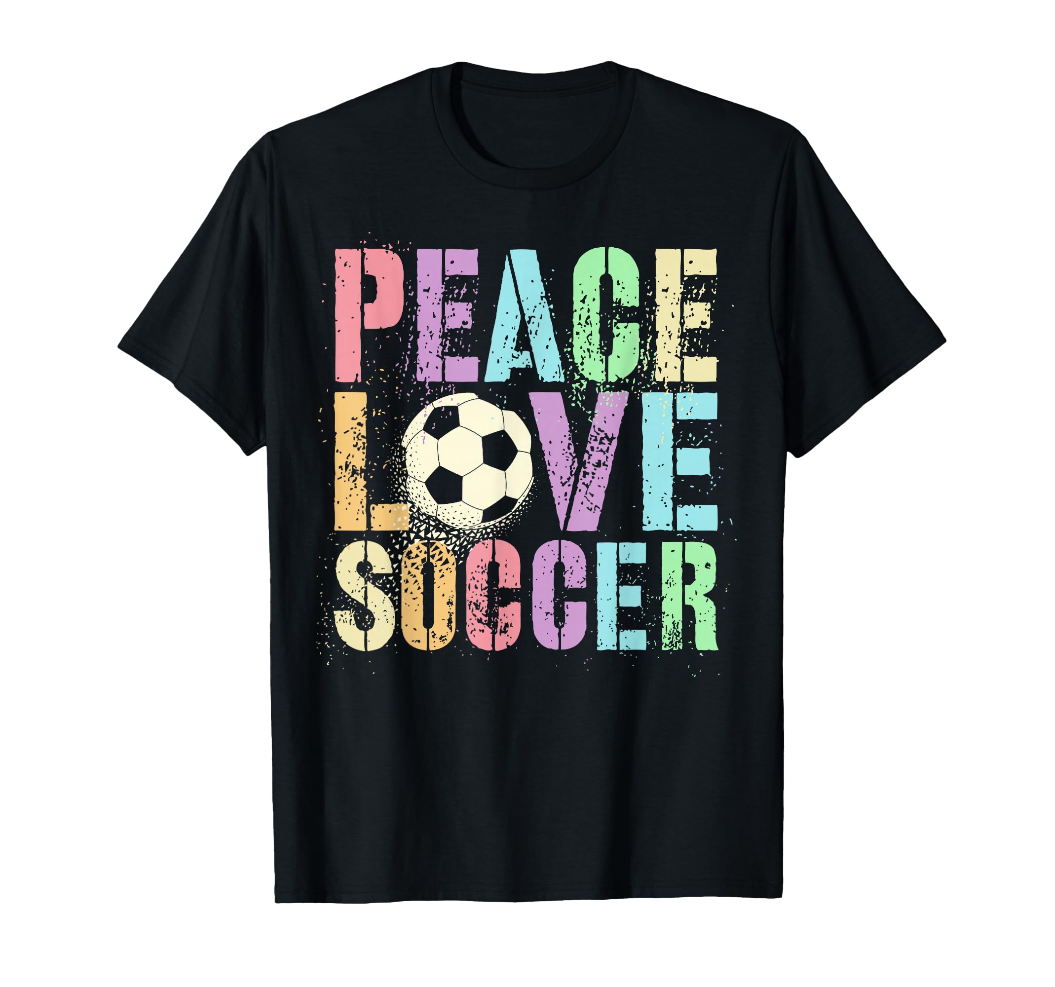 Sassy Peace Love Soccer Score Club Mom T-Shirt - Trendy Graphic Unisex