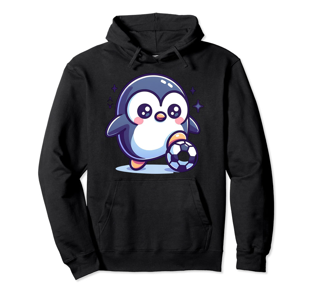 Funny Soccer Penguin Champion Fan Hoodie - Custom Art Print Men Women