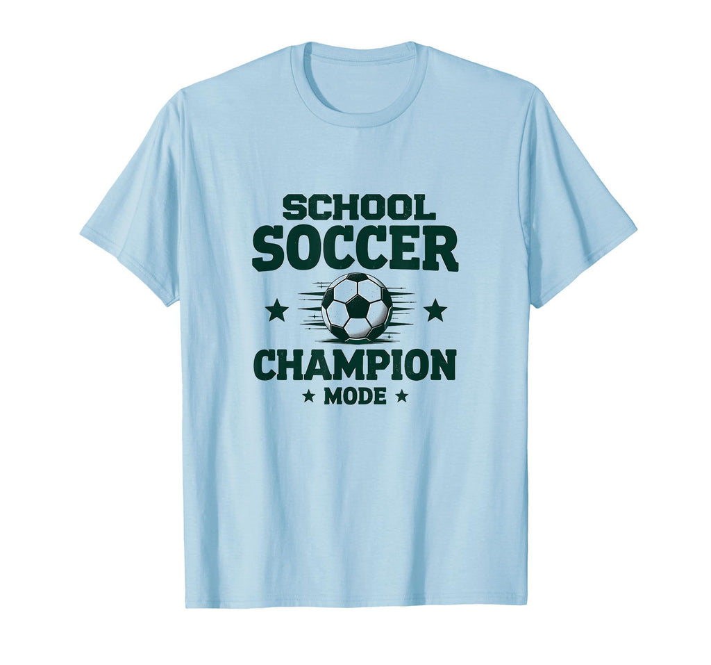 100 Days School Soccer Champion Mode T-Shirt - Minimalist Print Unisex