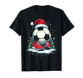 Soccer Ball Santa Hat Funny Soccer T-Shirt - Fun Novelty Design for Adults