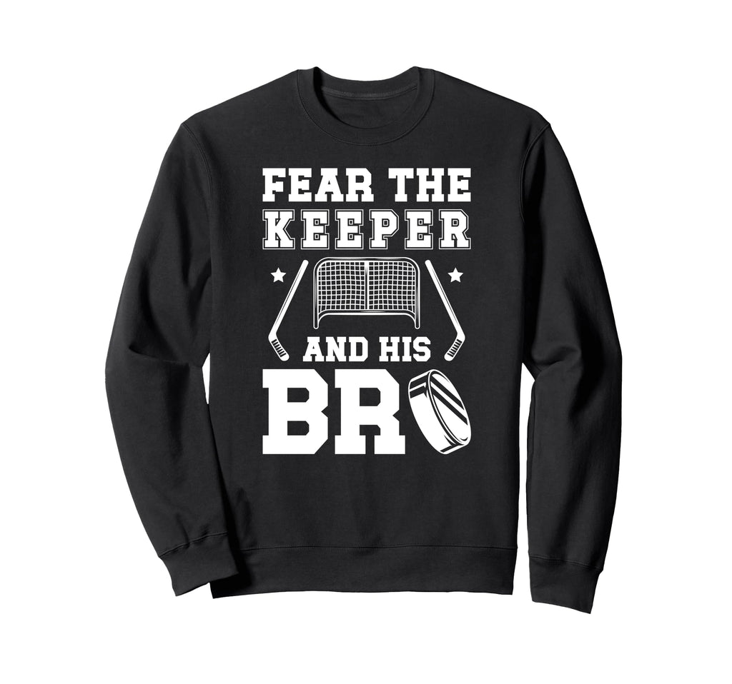 Funny Hockey Keeper Brother Hockey Sweatshirt - Minimalist Print Men Women