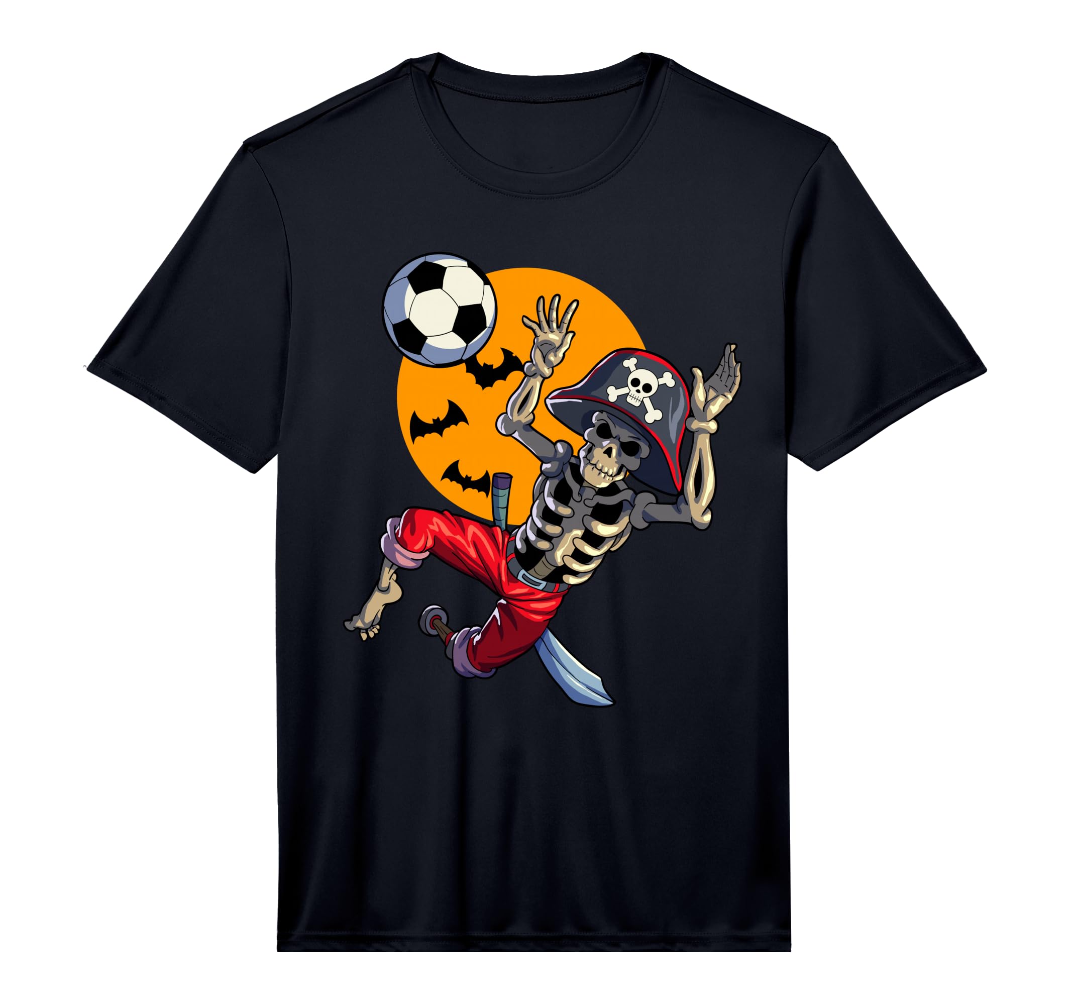 Soccer Skeleton Halloween Soccer T-Shirt - Minimalist Print Unisex