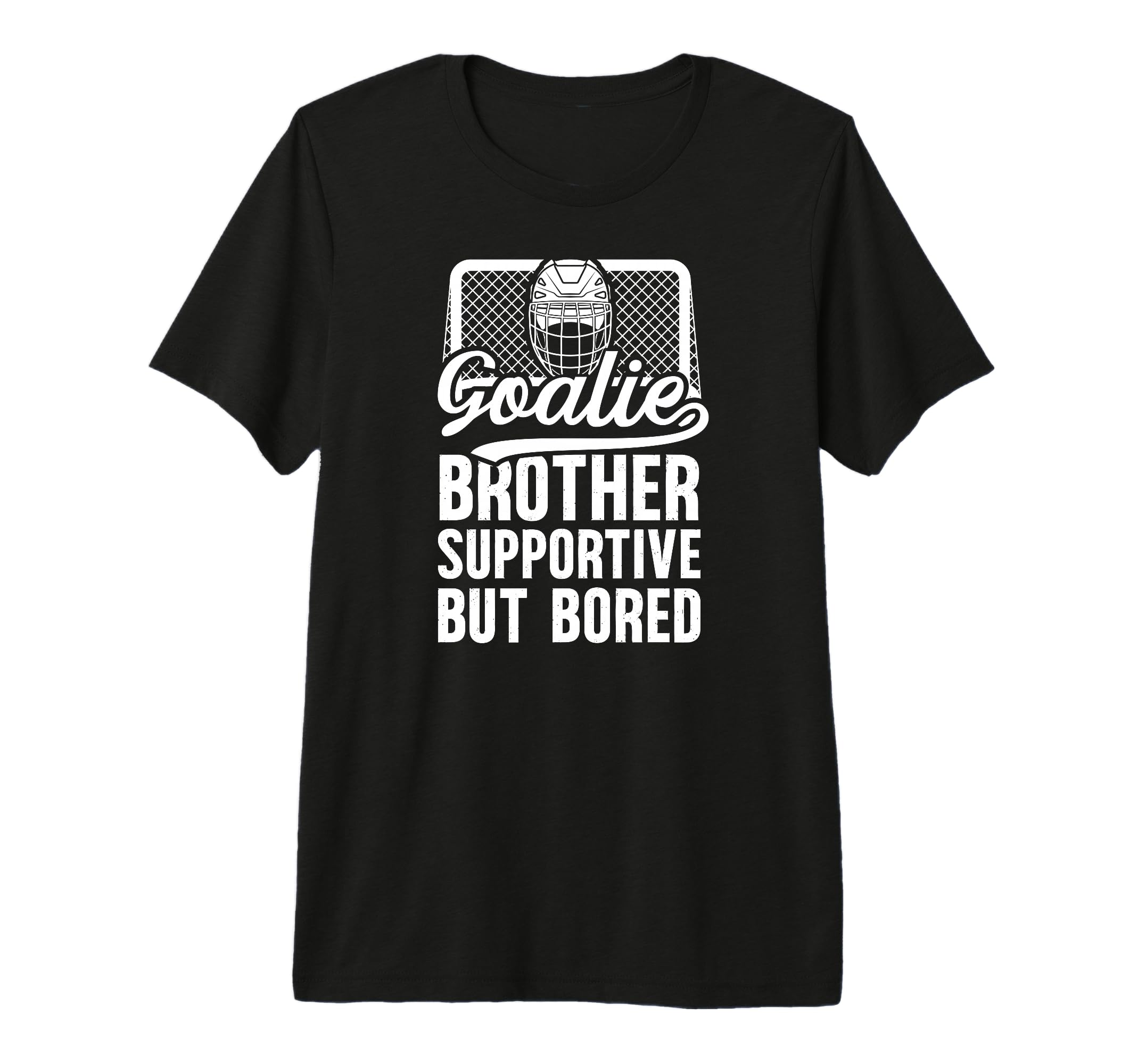 Hockey Goalie Brother Supportive Hockey T-Shirt - Trendy Graphic Unisex