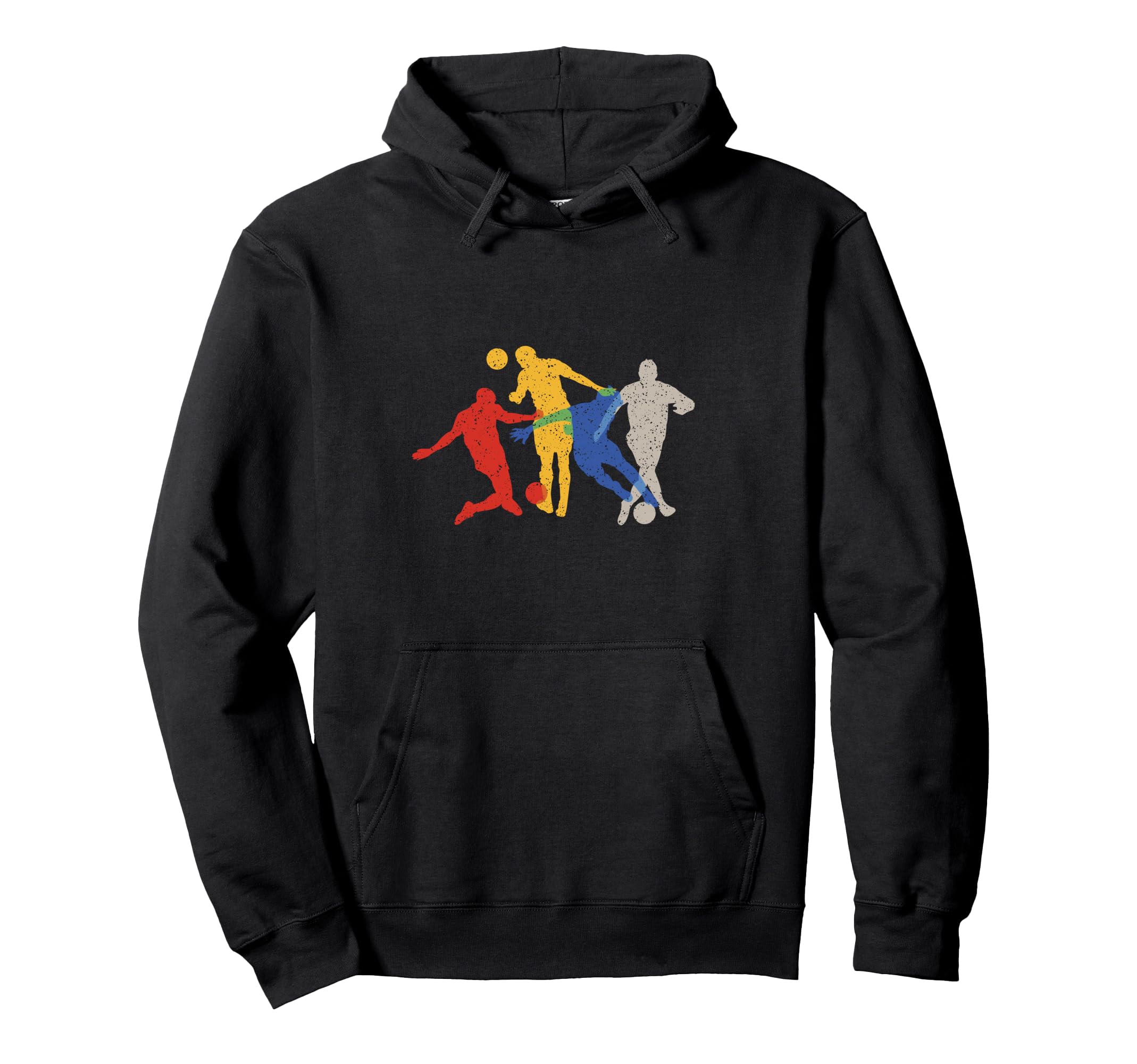 Soccer Players Silhouettes Soccer Hoodie - Custom Art Print Men Women