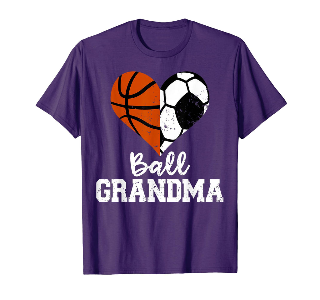 Ball Grandma Funny Soccer Basketball T-Shirt - Novelty Apparel Men Women