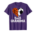 Ball Grandma Funny Soccer Basketball T-Shirt - Novelty Apparel Men Women