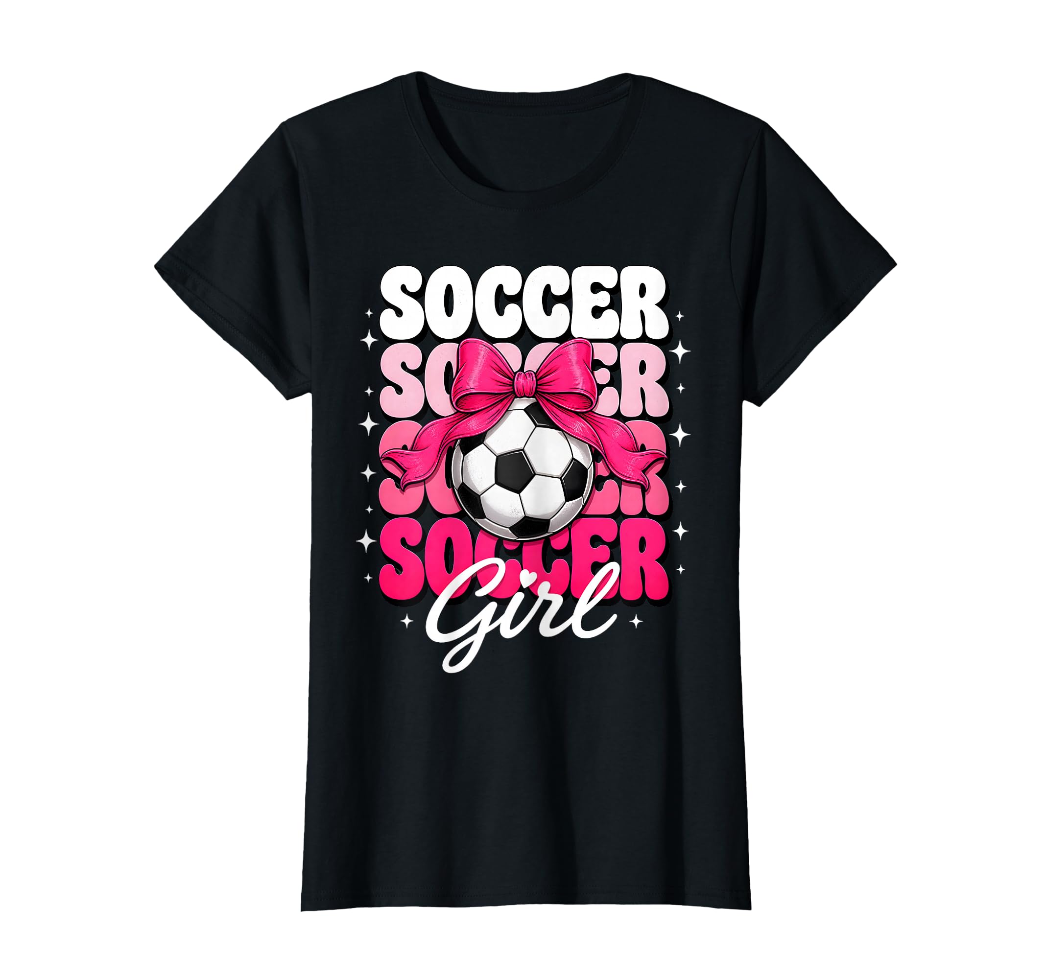 Soccer Coquette Bow Soccer Player T-Shirt - Fun Novelty Design for Adults