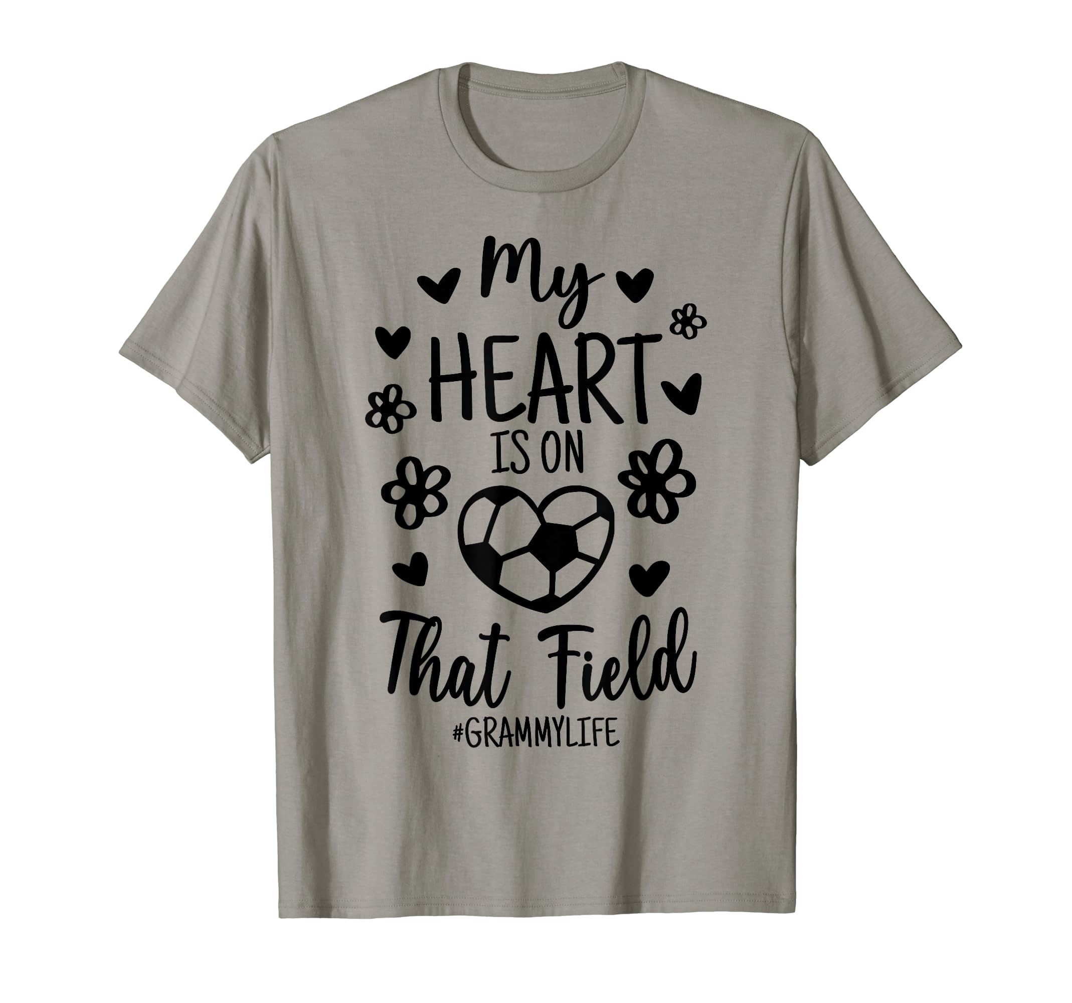 My Heart Is That Field Soccer Grammy T-Shirt - Minimalist Print Men Women